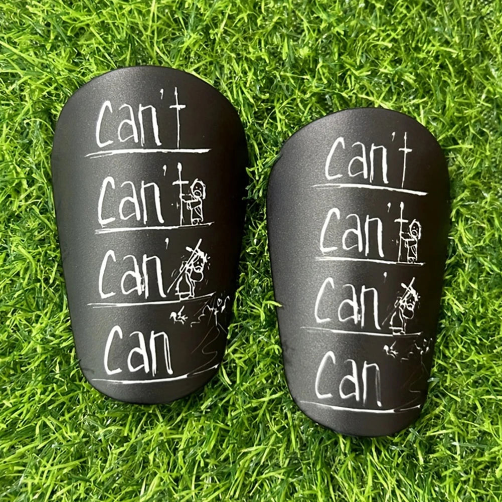 Mini shin pads with famous can-can`t motif