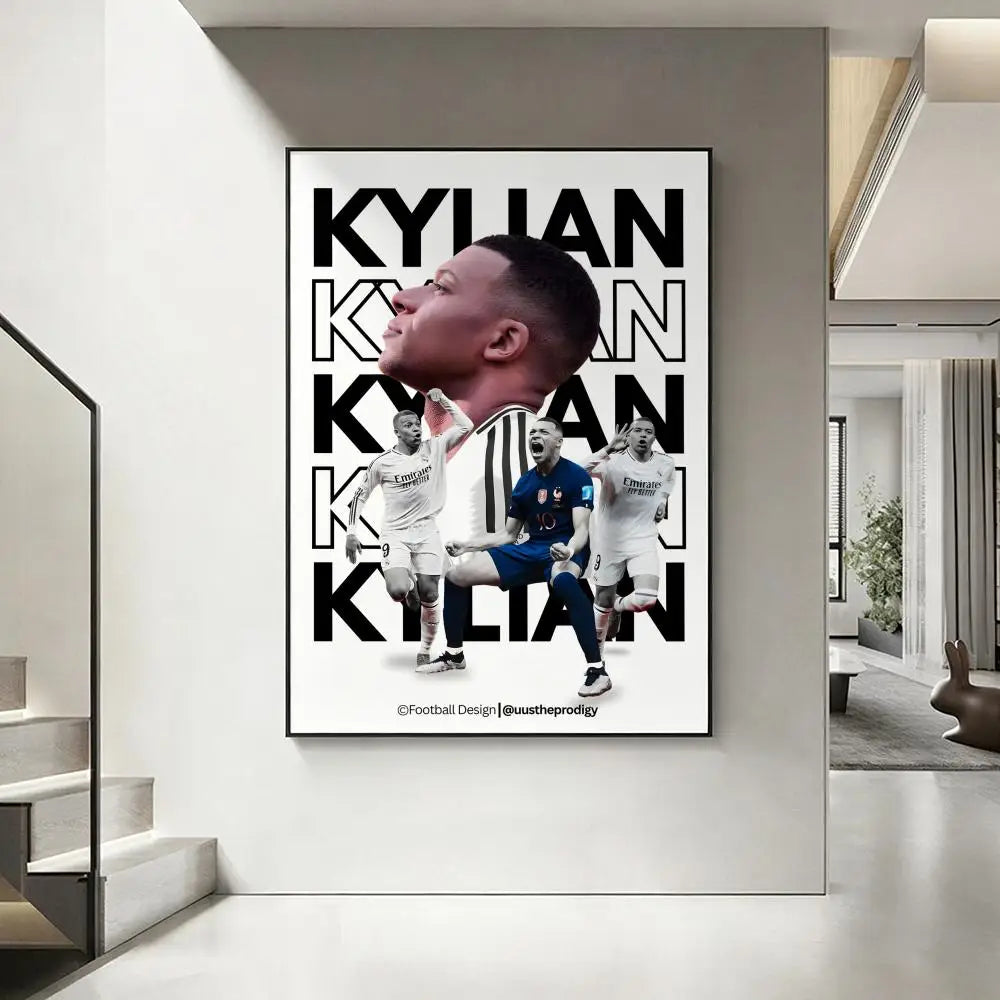 Mbappe room poster football star