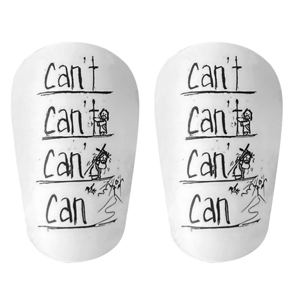 Mini shin pads with famous can-can`t motif