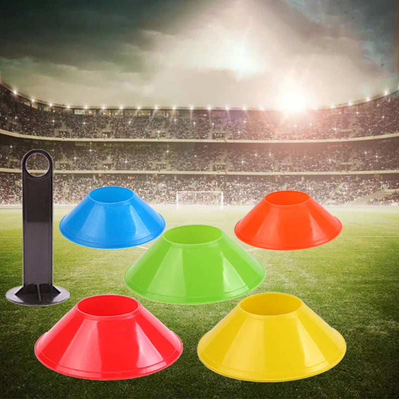 10-Pack Colorful Training Cones – Vibrant Sports Marker Cones for Football & Agility