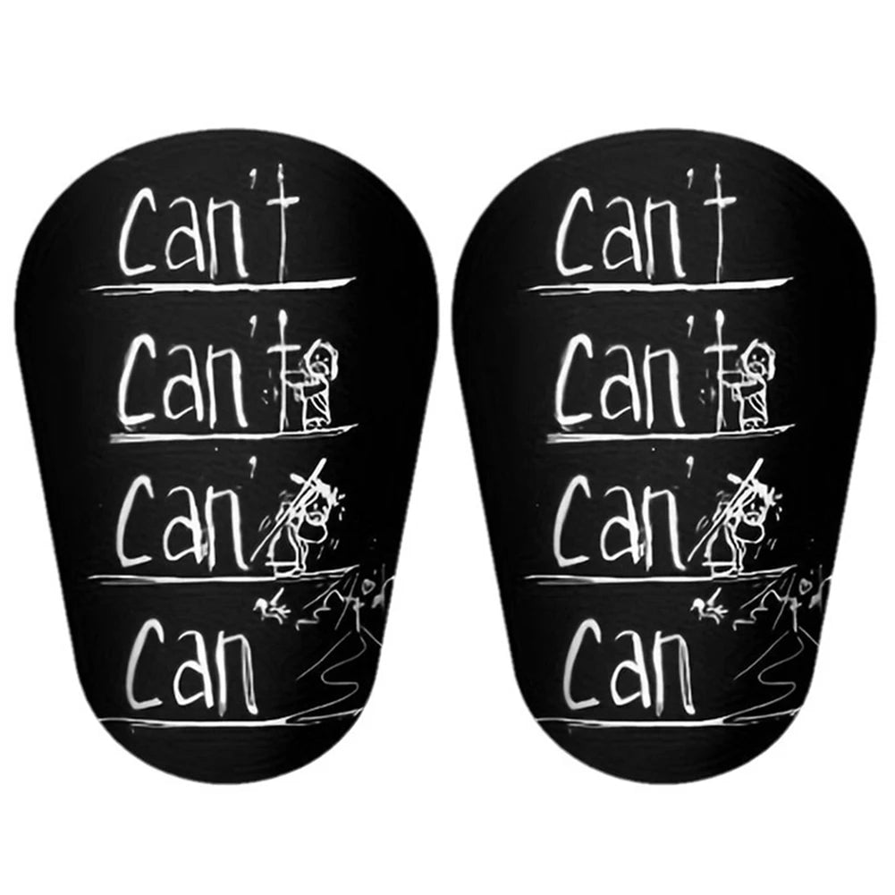 Mini shin pads with famous can-can`t motif
