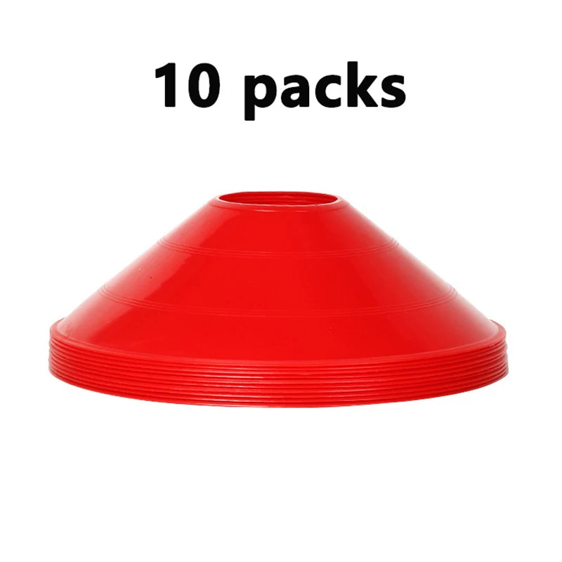 10-Pack Colorful Training Cones – Vibrant Sports Marker Cones for Football & Agility