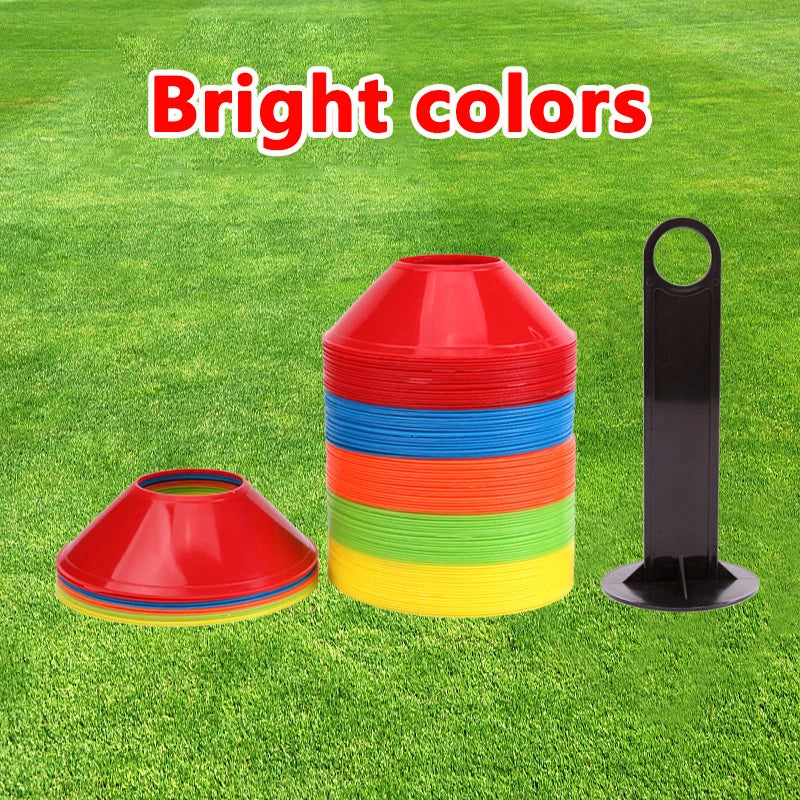 10-Pack Colorful Training Cones – Vibrant Sports Marker Cones for Football & Agility