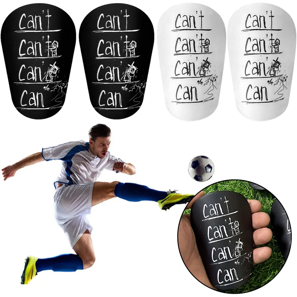 Mini shin pads with famous can-can`t motif