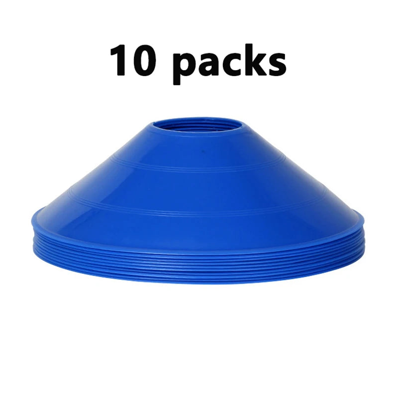10-Pack Colorful Training Cones – Vibrant Sports Marker Cones for Football & Agility